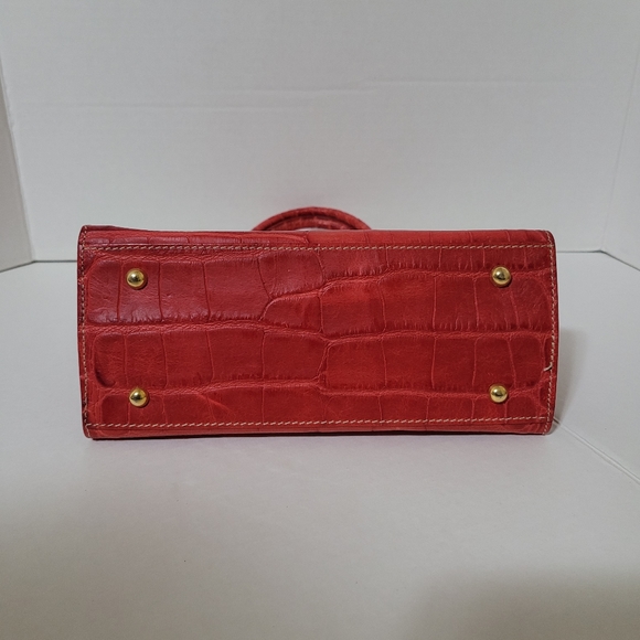 Dooney Bourke Mini Croco Embossed Tassle Bag - Picture 5 of 15